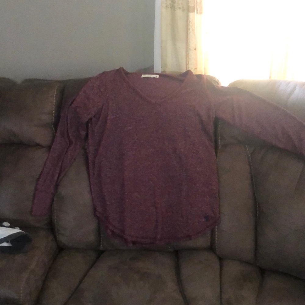 Abercrombie and Fitch maroon long sleeve.